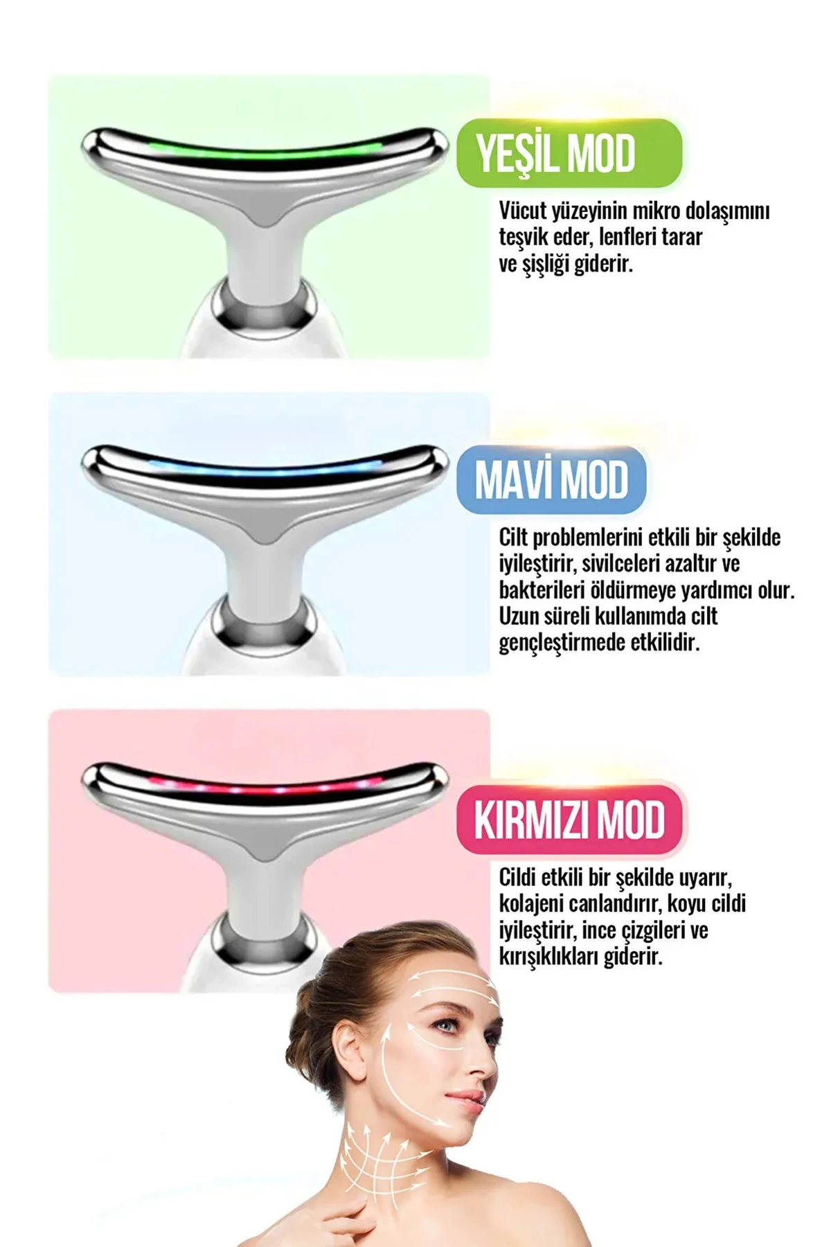 Yüz Ve Boyun Kırşıklık Giderici Ems Güzellik Cihazı